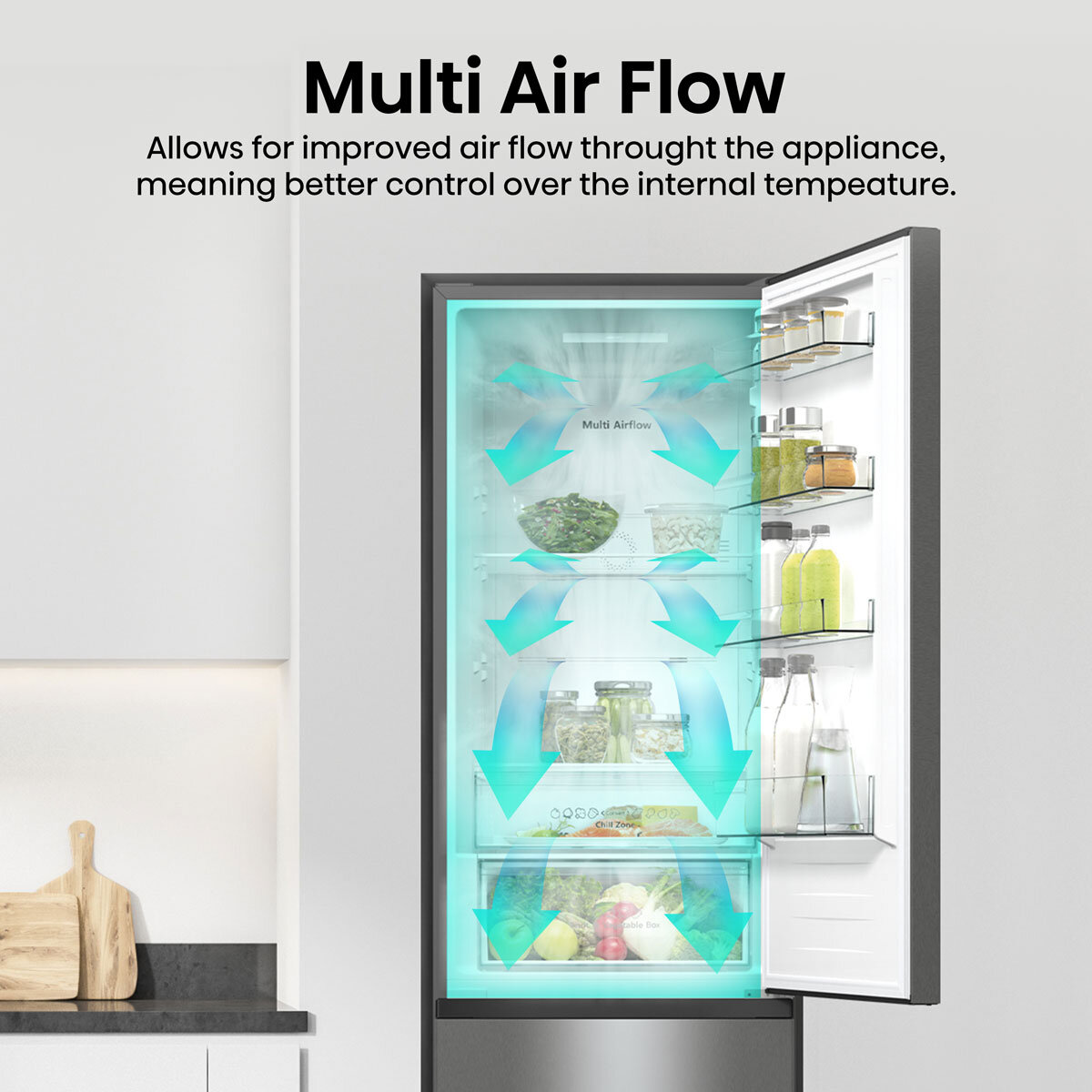 Hisense RM469N4ACDUK Fridge Freezer, D Rated in Stainless Steel