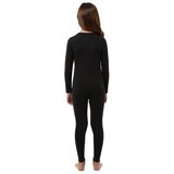 32 Heat Kids Plush Base Layer Set in Black