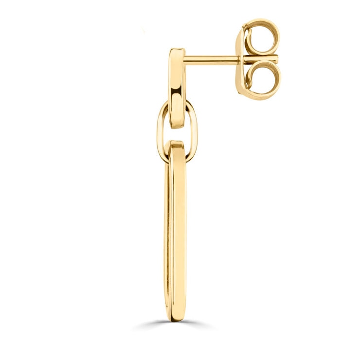 14ct Yellow Gold Paperclip Earrings