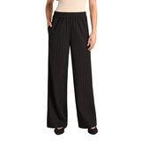 Matty M Women's Pinstripe Pant in Black