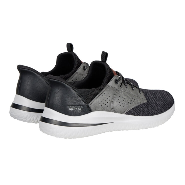 Skechers Men's Swift Fit Delson Trainer in Black, Size 9 Skechers Men's Swift Fit Delson Trainer in Black, Size 9