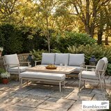 Bramblecrest Wisely 5 Piece Deep Seating Patio Set with Height Adjustable Table