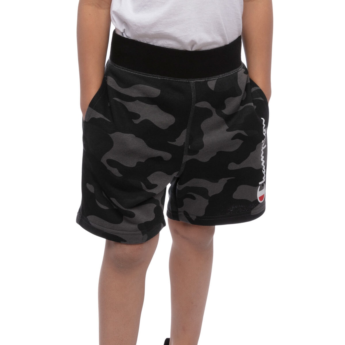 Champion Youth French Terry 2 Pack Shorts in Black Camo