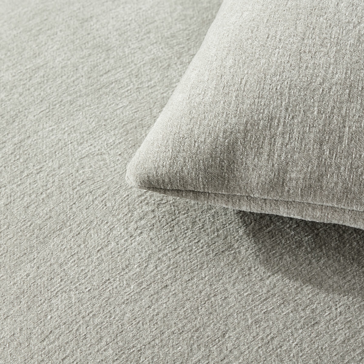 Aiden & Ivy Sereen Beige Fabric Ottoman