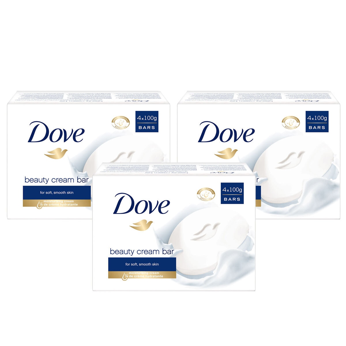 Dove Beauty Cream Soap Bar, 12 x 100g