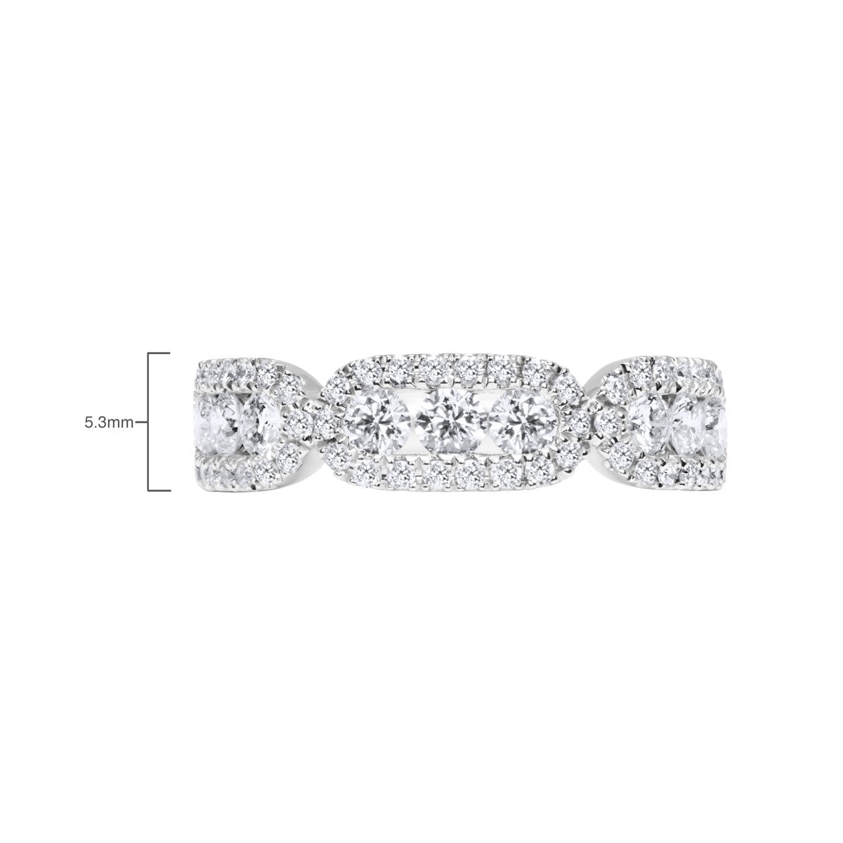 1.09ctw Round Brilliant Cut Diamond Ring, 18ct White Gold