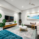 Lifestyle image of lights in living room setting