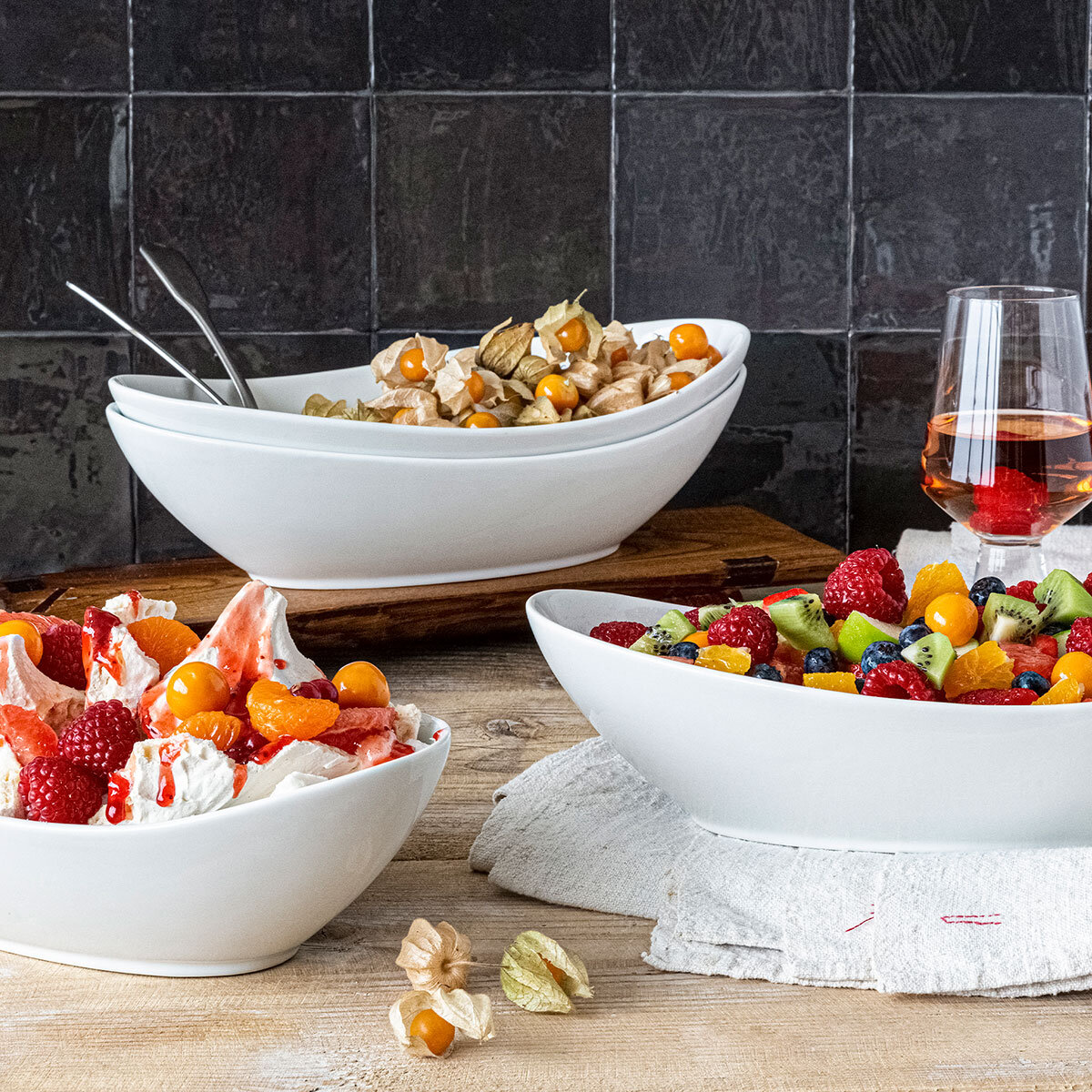 Over & Back Stoneware Serving Bowls, 4 Piece | Costco UK