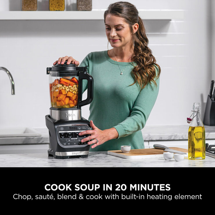 Lifestyle image of Ninja Foodi Blender & Soup Maker making soup