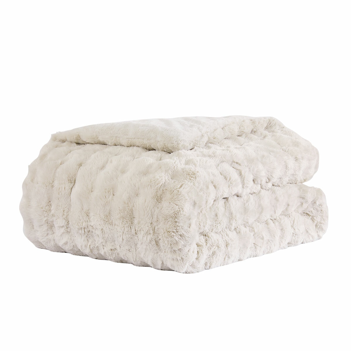 FRYE Faux Fur Cream 3 Piece Comforter Set FRYE Faux Fur Cream 3 Piece Comforter Set