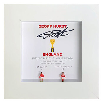 Geoff Hurst England Signed Hand Painted Subbuteo Style Display