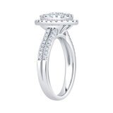 1.00ctw Round Brilliant Cut Diamond Cluster Ring, 14ct White Gold