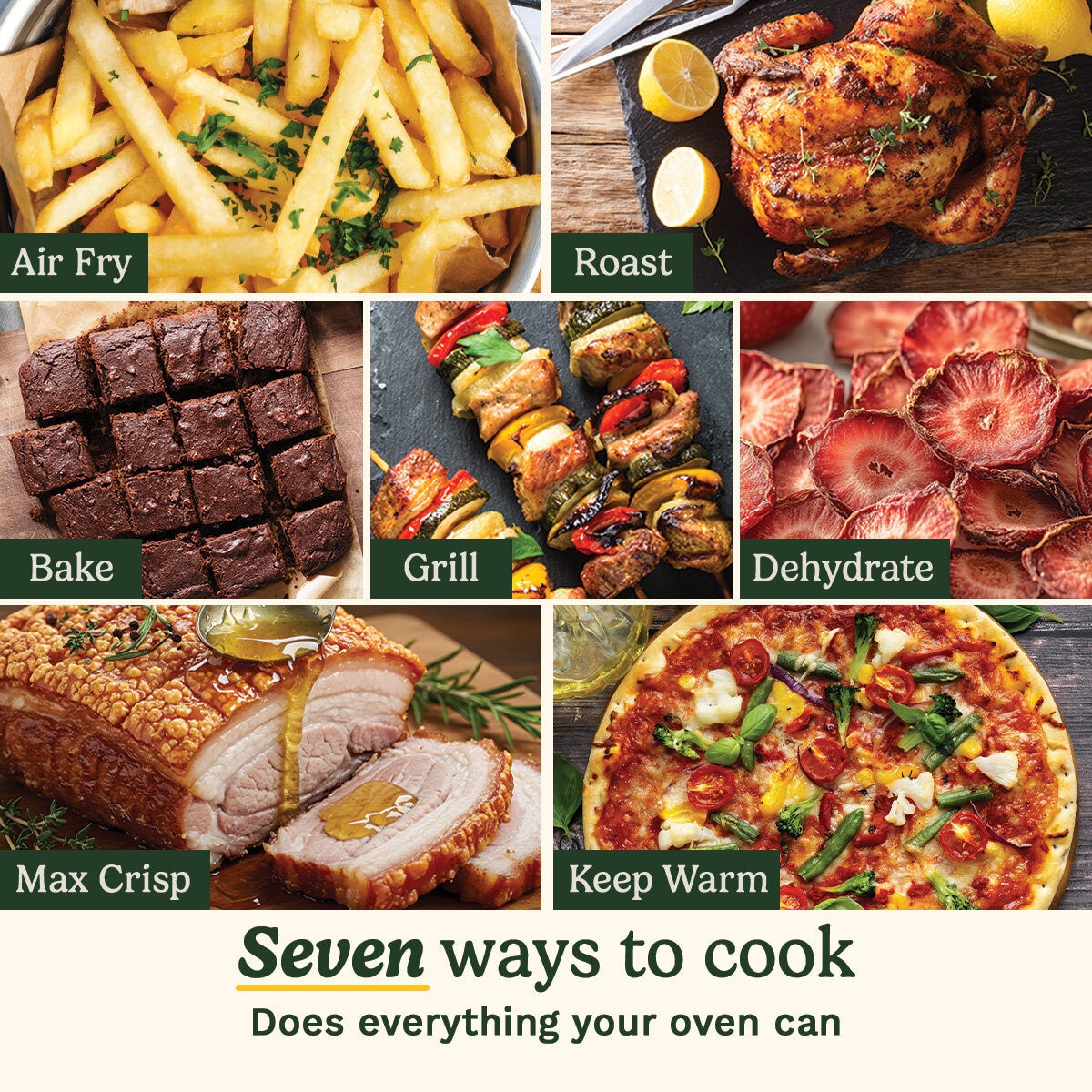 Lifestyle image of Cuisinart 7.6L Air Fryer with 7 ways to cook