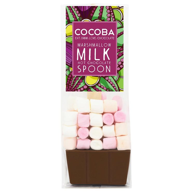 Cocoba Hot Chocolate Spoons with Marshmallows, 20 x 50g in 2 Flavours