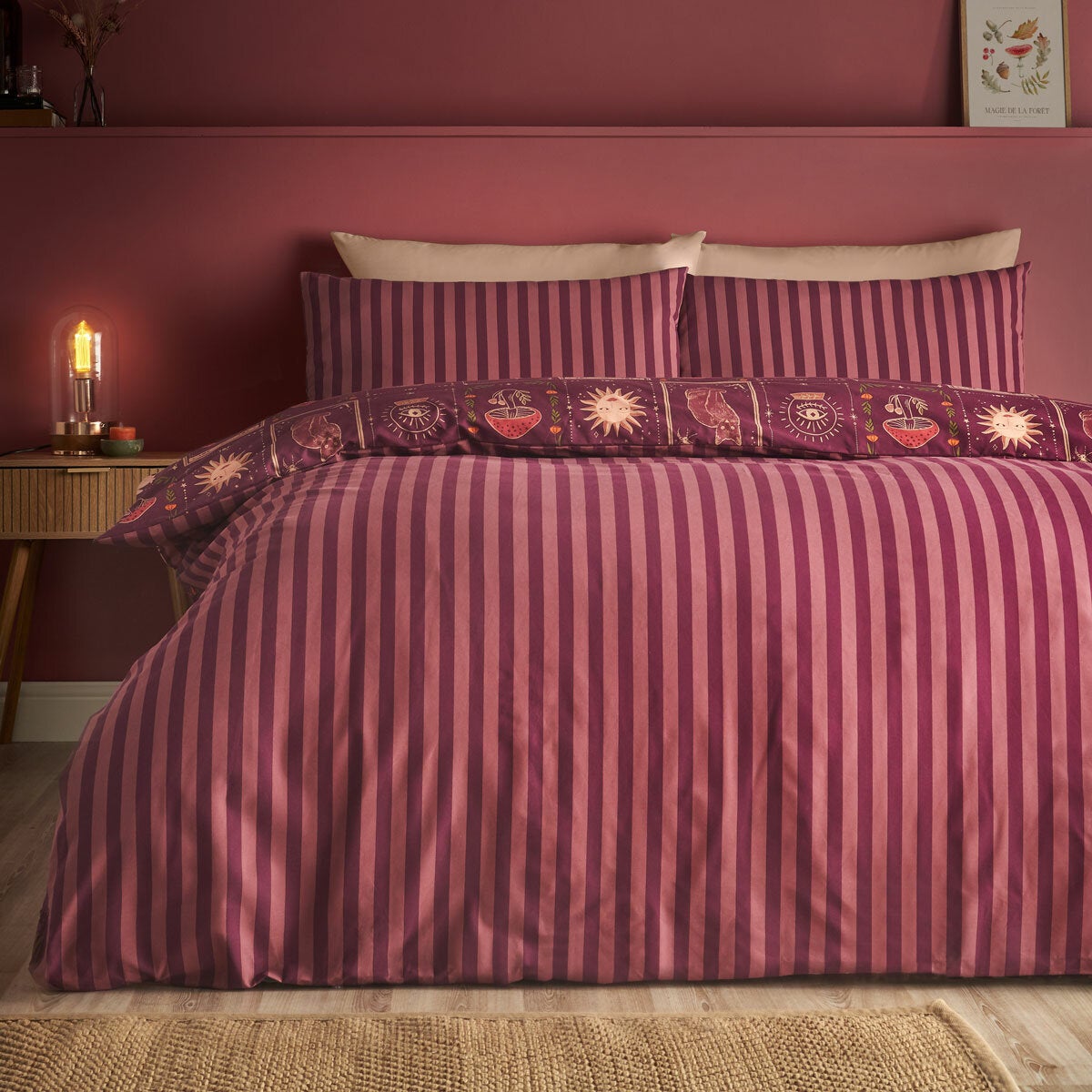 Catherine Lansfield Plum Enchanted Witchcraft Single Duvet Cover Set Catherine Lansfield Plum Enchanted Witchcraft Single Duvet Cover Set