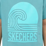 Skechers Kids Tee & Short 3 Piece Set in Blue