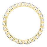 1.00ctw Round Brilliant Cut Claw Set Eternity Ring, 18ct Yellow Gold
