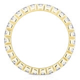 1.00ctw Round Brilliant Cut Claw Set Eternity Ring, 18ct Yellow Gold