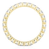 1.00ctw Round Brilliant Cut Claw Set Eternity Ring, 18ct Yellow Gold