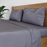 Panda 100% Bamboo Dark Grey Flat Sheet in 4 Sizes Panda 100% Bamboo Dark Grey Flat Sheet in 4 Sizes