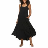 Jezebel Ladies Tiered Dress in Black