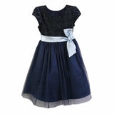 Jona Michelle Kids Dress in Navy