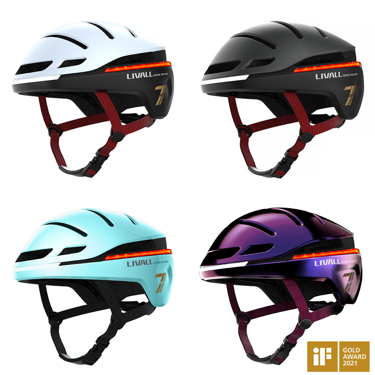 Livall EVO21 Smart Bike Helmet in 4 Colours and 2 Sizes