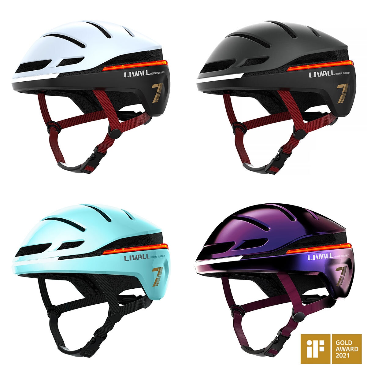 Livall EVO21 Smart Bike Helmet in 4 Colours and 2 Sizes