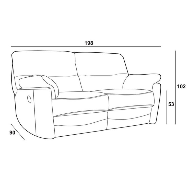 Minster 3 Seater Fabric Power Recliner Sofa in Rich Beige Costco UK