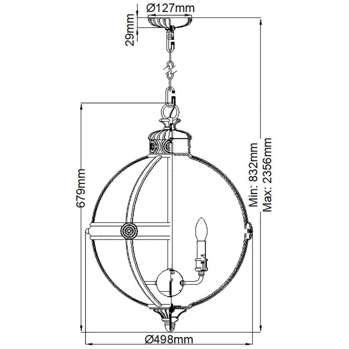 Adams 4 Light Pendant Chandelier