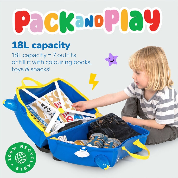 Trunki Ride-On Suitcase - Percy the Policecar