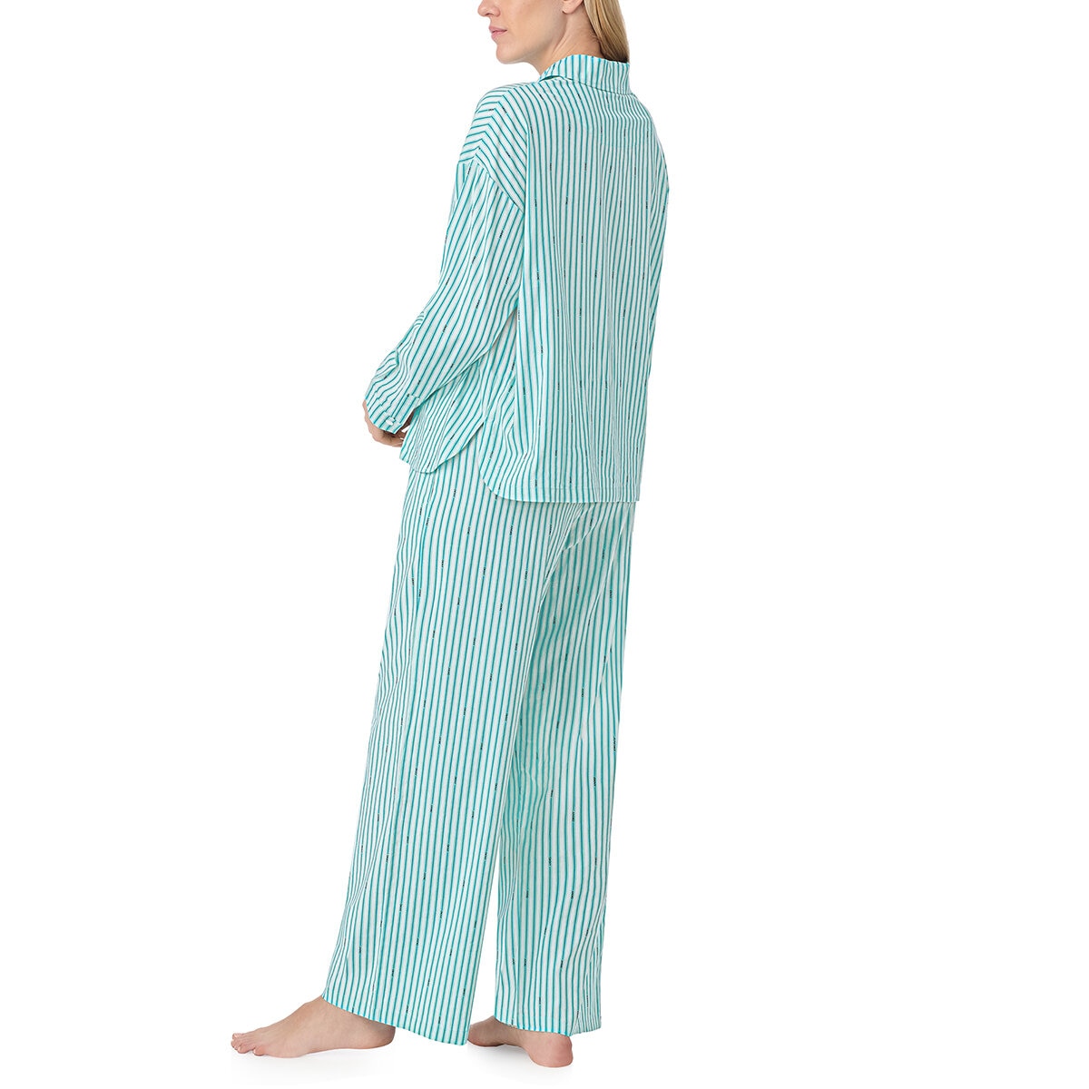 DKNY Ladies Cotton Blend Pyjama Set in Mint