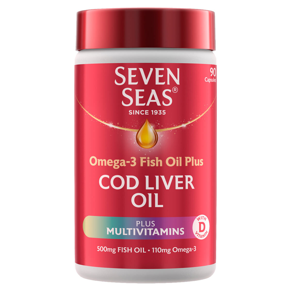 Seven Seas Cod Liver Oil Plus Multivitamins, 90 Count