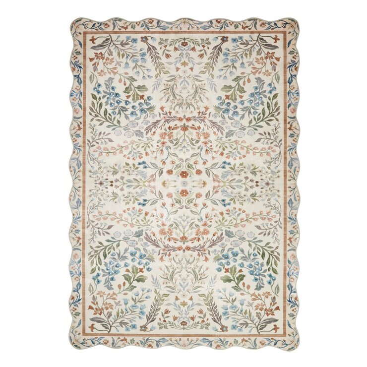 Concept Looms Liberty Cream Multi Washable Rug, in 2 Sizes