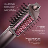 Lifestyle image of Shark FlexFusion 4 in 1 Air Styler with dual bristles, teardrop shape and heat controlled ceramic plates