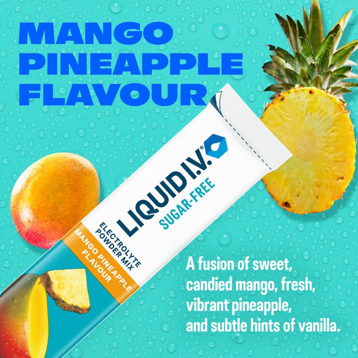 Liquid I.V.® Sugar Free Electrolyte Powder Mix, White Peach & Mango Pineapple Variety Pack, 30 Sticks Liquid I.V.® Sugar Free Electrolyte Powder Mix, White Peach & Mango Pineapple Variety Pack, 30 Sticks