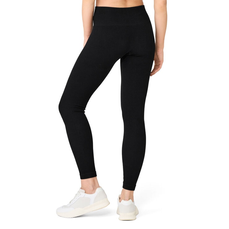 Lemon Ladies Ribbed Legging 2 Pack in Black