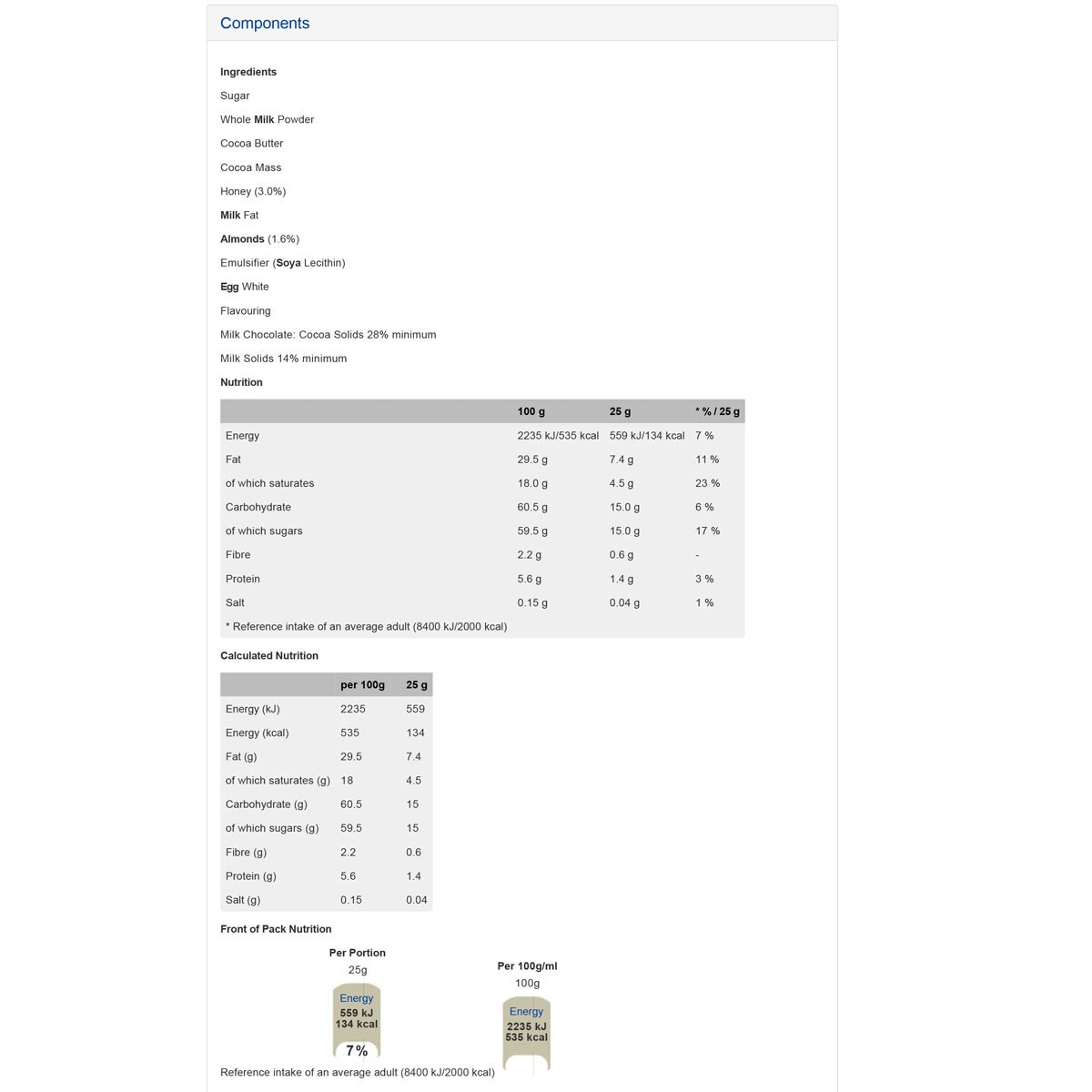 Nutritional Information