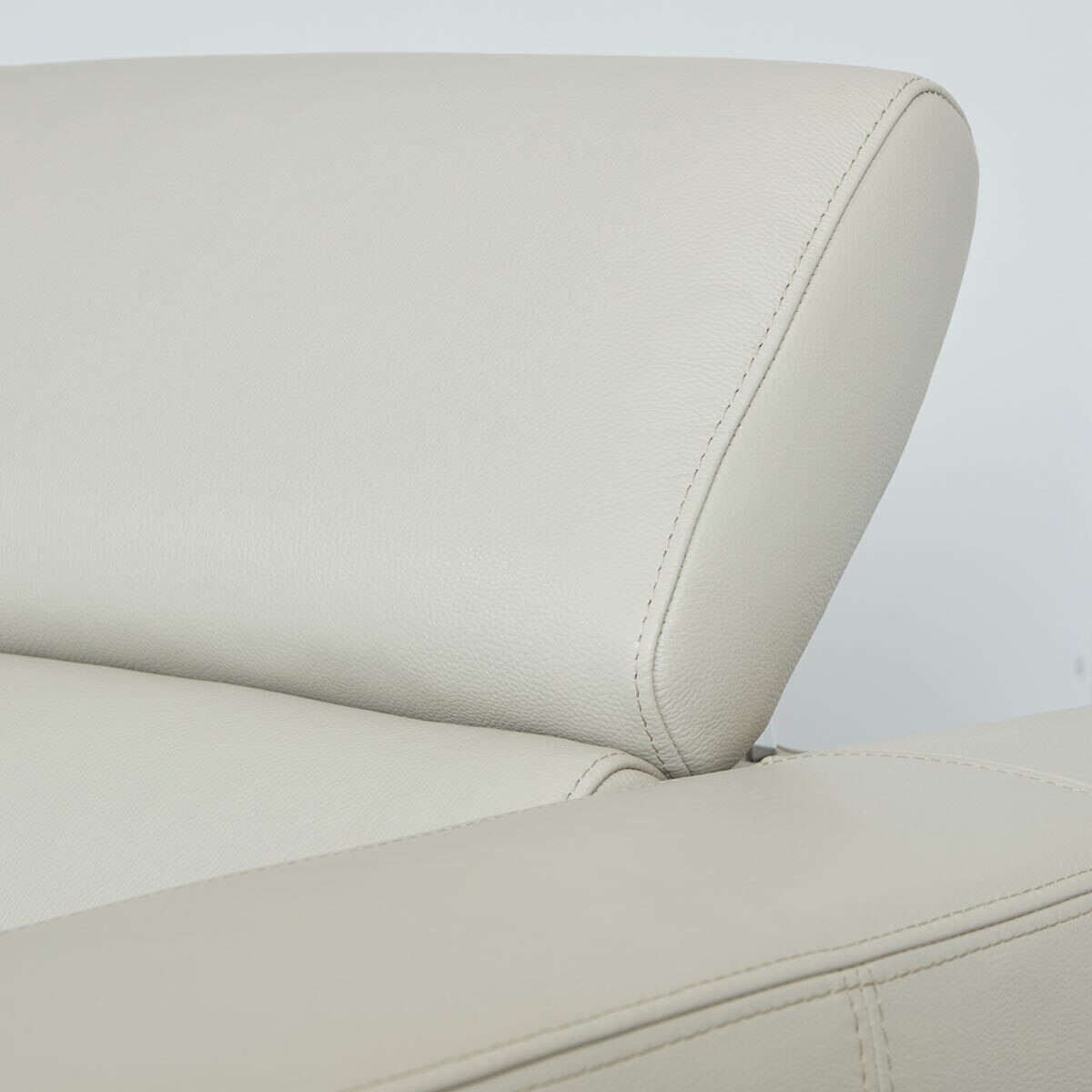 Kuka Redland Leather Reclining Sectional Sofa with Adjustable Headrests