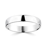 4.0mm Basic Light Court Wedding band. Platinum