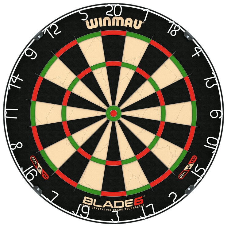 Winmau Blade 6 Dartboard with Darts & Oche Line