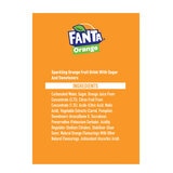 Ingredient information on orange background
