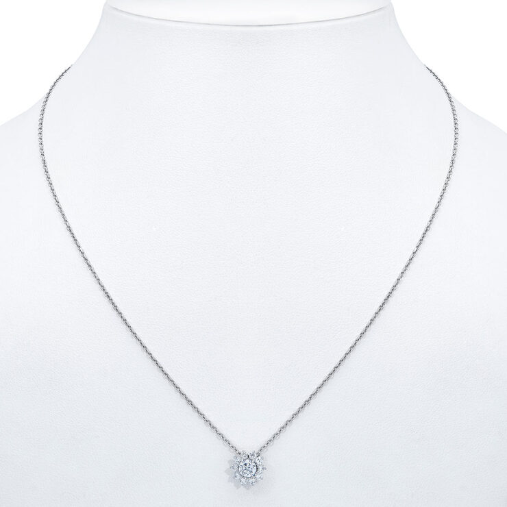 0.50ctw Round Brilliant Diamond Pendant, 14ct White Gold 0.50ctw Round Brilliant Diamond Pendant, 14ct White Gold