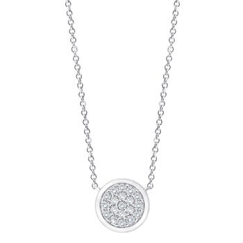 0.25ctw Round Brilliant Cut Diamond Pendant, 14ct White Gold