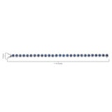 Round Cut Blue Sapphire & 1.80ctw Diamond Bracelet, 18ct White Gold