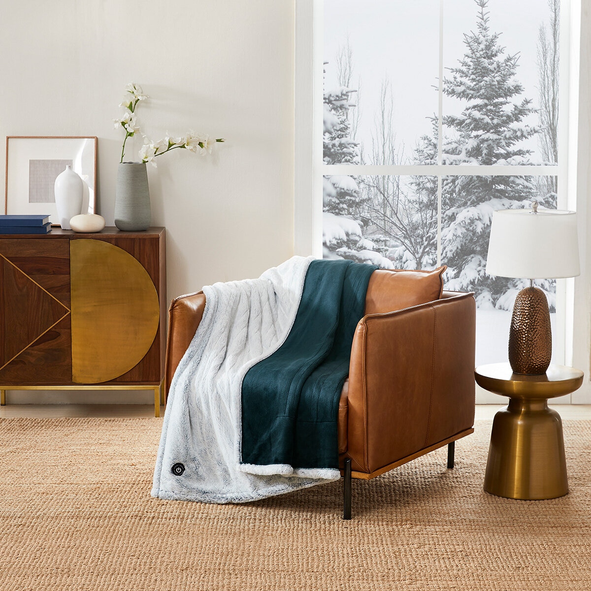 Berkshire Life Heated Throw, 127 x 152 cm, in Reflecting