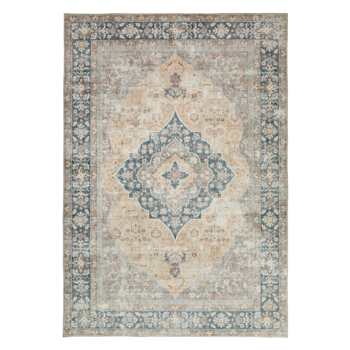 Concept Looms Liberty Gold Washable Rug, in 3 Sizes