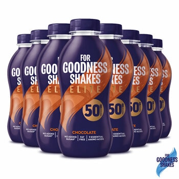 For Goodness Shakes, Protein Chocolate Shake 50g, 8 x 471ml