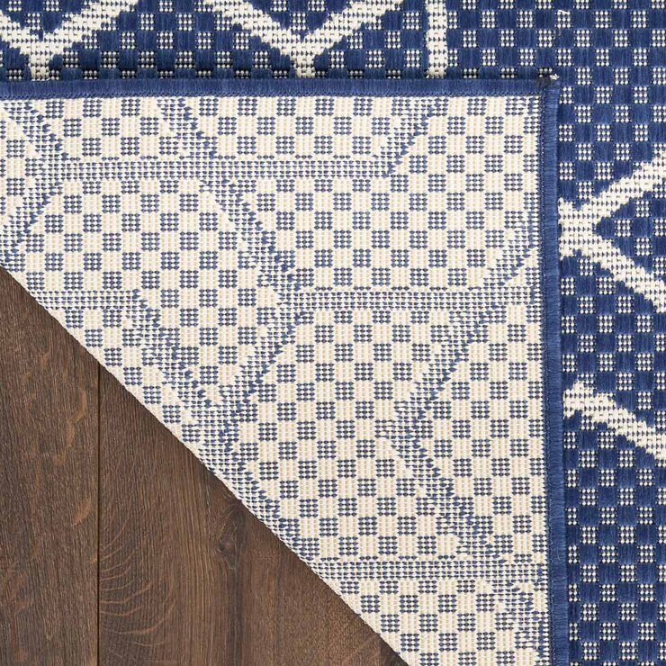 Nourison Horizon Geometric Navy Indoor Outdoor Rug, in 2 Sizes