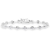 2.40ctw Round Brilliant Cut Diamond Bracelet, 18ct White Gold